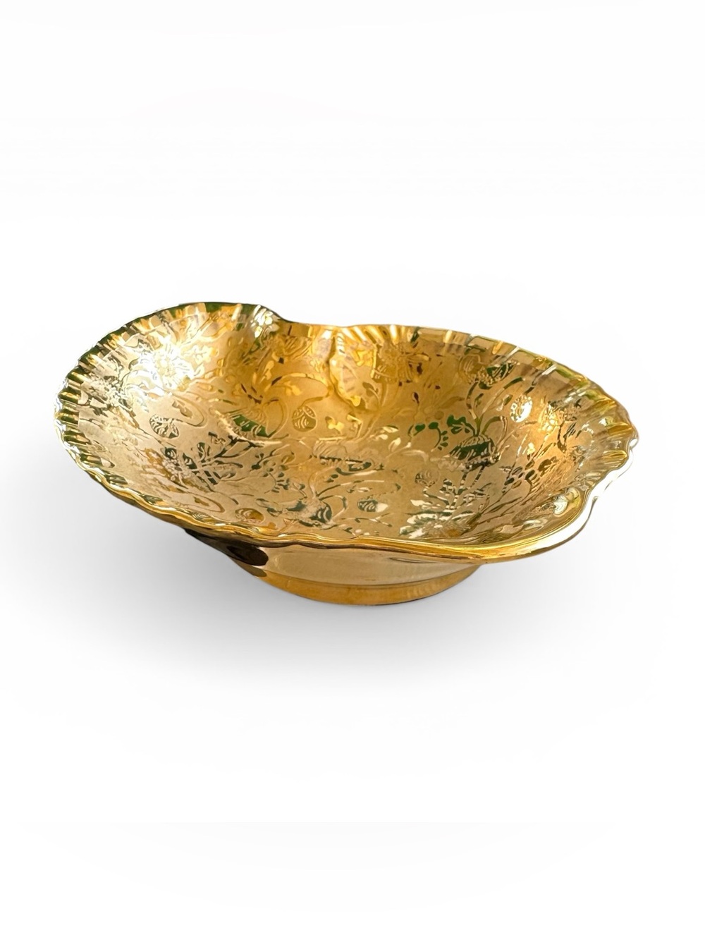 “Osborne China” Marked Hand Painted 22KT Gold. Trinket / Candy Dish. Vintage. - Picture 1 of 11